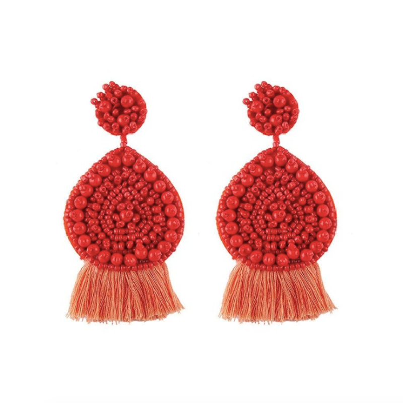 Red tassel 2025 earrings near me